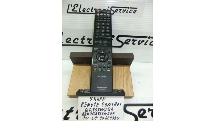 SHARP GA935WJSA remote control